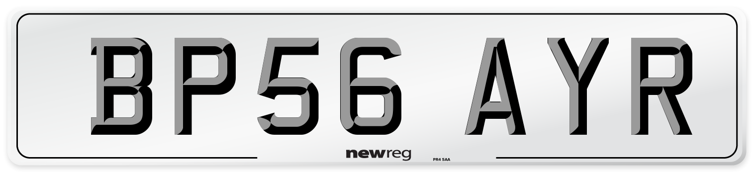 BP56 AYR Number Plate from New Reg